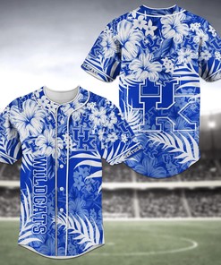 Kentucky Wildcats NCAA Baseball Jersey Shirt Flower