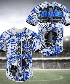 Kentucky Wildcats NCAA Baseball Jersey Shirt Skeleton