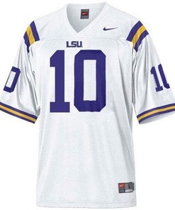 LSU Tigers #10 Joseph Addai White Football Jersey
