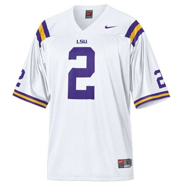 LSU Tigers #2 Rueben Randle White Football Jersey