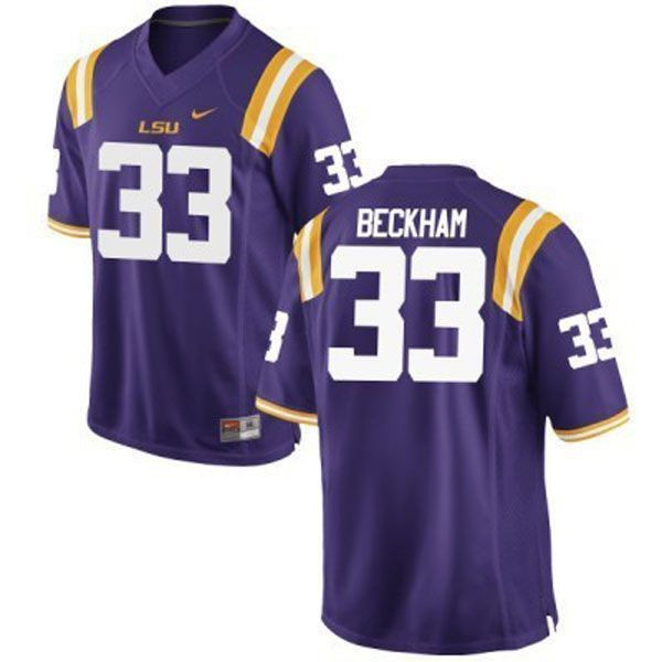 LSU Tigers #33 Odell Beckham Jr. Purple Football Jersey