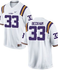 LSU Tigers #33 Odell Beckham Jr. White Football Jersey