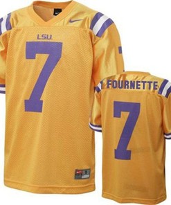 LSU Tigers #7 Leonard Fournette Gold Football Jersey