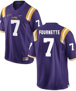 LSU Tigers #7 Leonard Fournette Purple Football Jersey