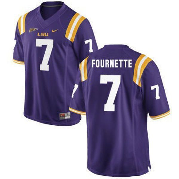 LSU Tigers #7 Leonard Fournette Purple Football Jersey
