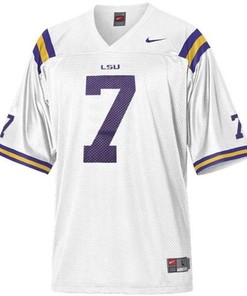 LSU Tigers #7 Patrick Peterson White Football Jersey