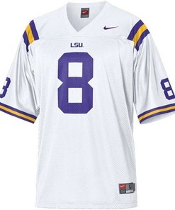 LSU Tigers #8 Zach Mettenberger White Football Jersey