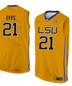 LSU Tigers Gold Aaron Epps NCAA Basketball Jersey
