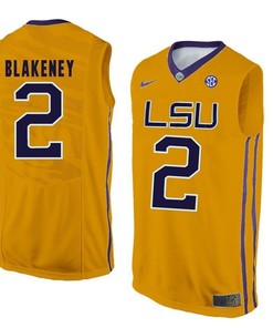 LSU Tigers Gold Antonio Blakeney NCAA Basketball Jersey