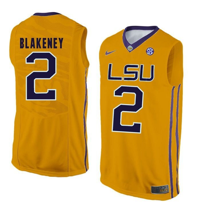 LSU Tigers Gold Antonio Blakeney NCAA Basketball Jersey