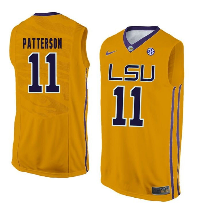 LSU Tigers Gold Jalyn Patterson NCAA Basketball Jersey