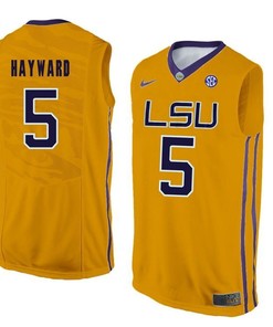 LSU Tigers Gold Kieran Hayward NCAA Basketball Jersey