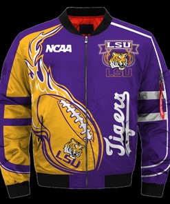 LSU Tigers Jacket 3D Printed Fire Ball