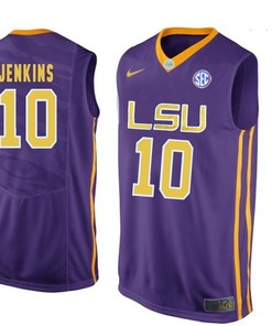 LSU Tigers Purple Branden Jenkins NCAA Basketball Jersey