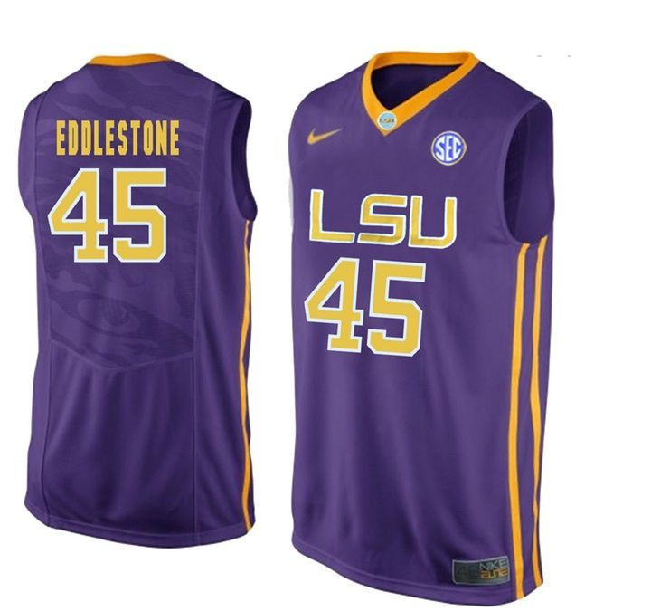 LSU Tigers Purple Brandon Eddlestone NCAA Basketball Jersey