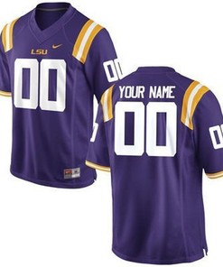 LSU Tigers Purple Customized Football Jersey