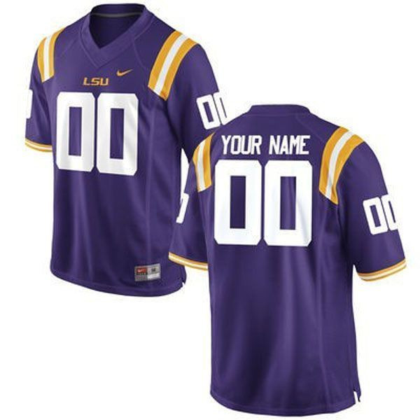 LSU Tigers Purple Customized Football Jersey