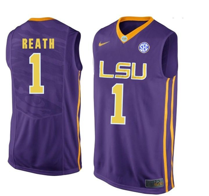 LSU Tigers Purple Duop Reath NCAA Basketball Jersey
