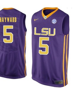 LSU Tigers Purple Kieran Hayward NCAA Basketball Jersey