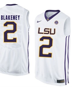 LSU Tigers White Antonio Blakeney NCAA Basketball Jersey