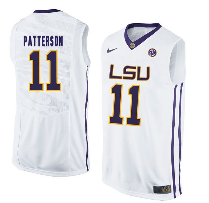 LSU Tigers White Jalyn Patterson NCAA Basketball Jersey