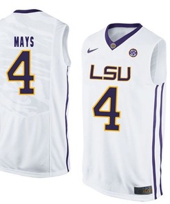 LSU Tigers White Skylar Mays NCAA Basketball Jersey