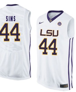 LSU Tigers White Wayde Sims NCAA Basketball Jersey