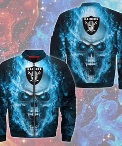 Las Vegas Raiders Jacket Mens Skull Graphic