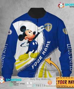 Leeds United Mickey Custom Name Bomber Jacket
