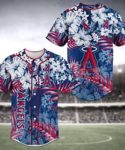 Los Angeles Angels MLB Baseball Jersey Shirt Flower