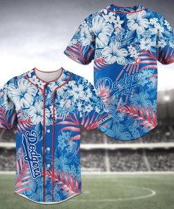 Los Angeles Dodgers MLB Baseball Jersey Shirt Flower