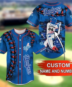 Los Angeles Dodgers MLB Personalized Name Number Baseball Jersey Shirt