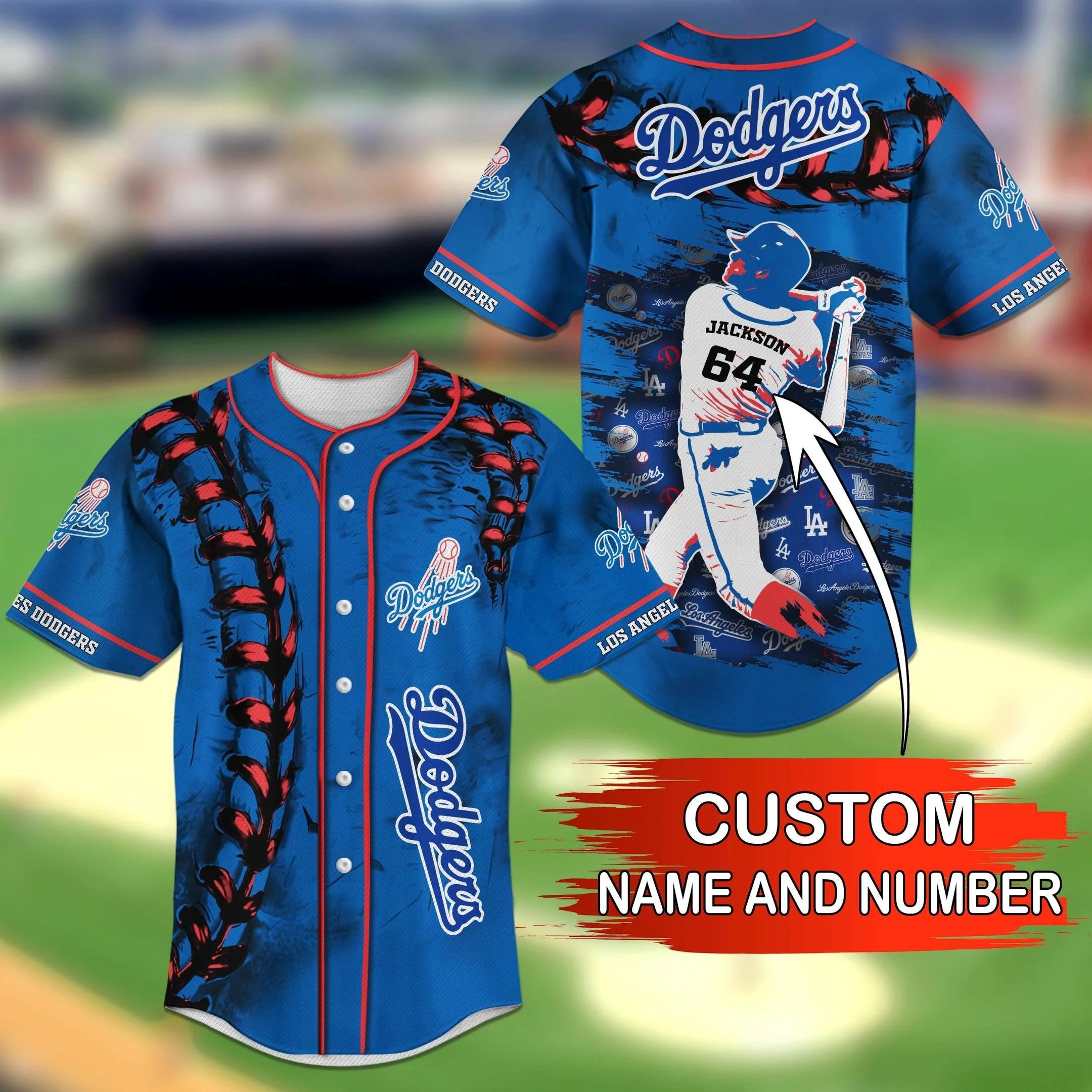 Los Angeles Dodgers MLB Personalized Name Number Baseball Jersey Shirt