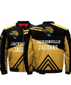Low Price NFL Jacket 3D Fullprint Jacksonville Jaguars Bomber Jacket For Men