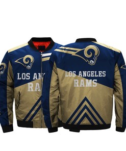 Low Price NFL Jackets 3D Fullprint Los Angeles Rams Bomber Jacket For Men