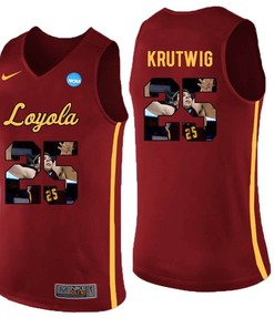 Loyola Ramblers Maroon Cameron Krutwig College Basketball Portrait Jersey