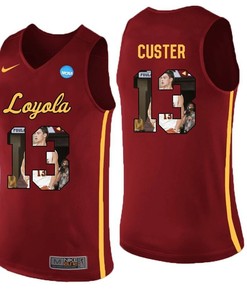 Loyola Ramblers Maroon Clayton Custer College Basketball Portrait Jersey