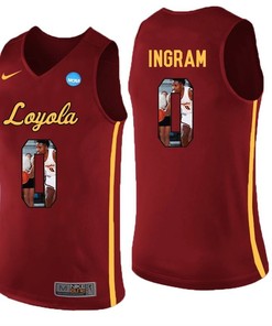Loyola Ramblers Maroon Donte Ingram College Basketball Portrait Jersey