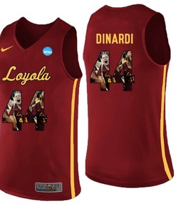Loyola Ramblers Maroon Nick Dinardi College Basketball Portrait Jersey