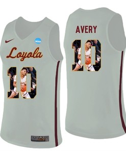 Loyola Ramblers White Adarius Avery College Basketball Portrait Jersey