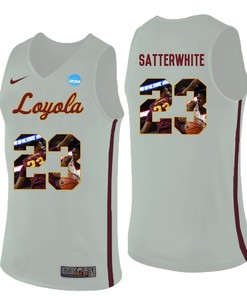 Loyola Ramblers White Cameron Satterwhite College Basketball Portrait Jersey