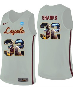 Loyola Ramblers White Carson Shanks College Basketball Portrait Jersey
