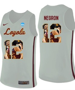 Loyola Ramblers White Christian Negron College Basketball Portrait Jersey