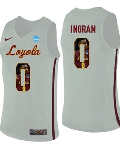 Loyola Ramblers White Donte Ingram College Basketball Portrait Jersey
