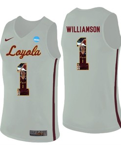 Loyola Ramblers White Lucas Williamson College Basketball Portrait Jersey
