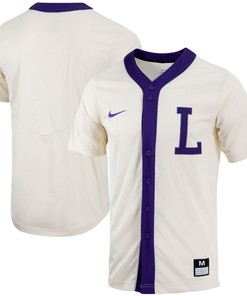 Lsu Tigers Replica Full-button Baseball Jersey - Natural Ncaa