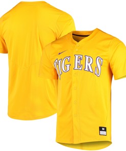Lsu Tigers Vapor Untouchable Elite Replica Full Button Baseball Jersey Gold Ncaa