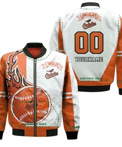MLB Baltimore Orioles Flame Ball Bomber Jacket