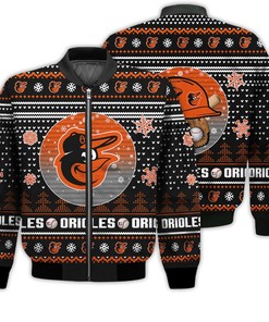 MLB Baltimore Orioles Merry Christmas Season 2022 American Bomber Jacket