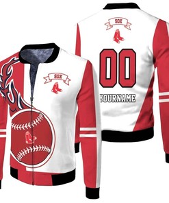 MLB Boston Red Sox Custom Name Number Bomber Jacket V1